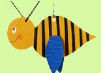 Manualidad en vídeo de abeja de cartulina