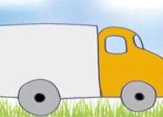 Dibujos de transportes para niños. Cómo dibujar un camión
