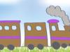 Dibujos de transportes para niños. Cómo dibujar un tren