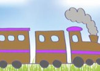Dibujos de transportes para niños. Cómo dibujar un tren