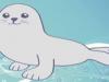Cómo dibujar una foca. Dibujos infantiles de animales marinos