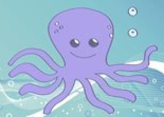 Cómo dibujar un pulpo. Dibujos infantiles de animales marinos