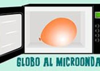 Vídeos de ciencia para niños. Infla un globo con un microondas