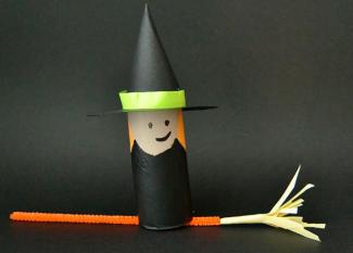 Vídeo de manualidad de bruja con escoba para Halloween
