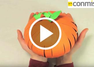 Cómo hacer una calabaza o naranja con cartulina