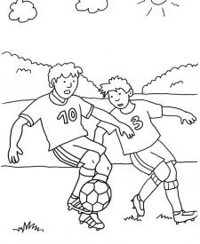 Partido de fútbol: dibujo para colorear e imprimir