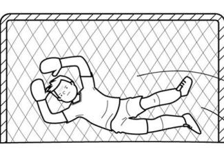 Niño portero: dibujo para colorear e imprimir