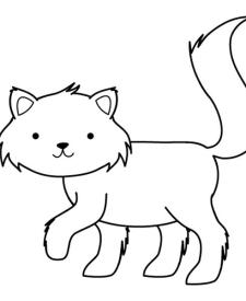 Gatito: dibujo para colorear e imprimir