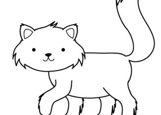 Gatito: dibujo para colorear e imprimir