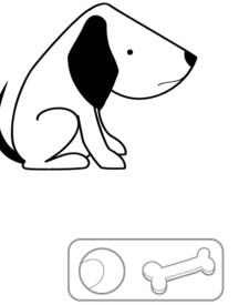 Perro sin sus juguetes: dibujo para colorear e imprimir