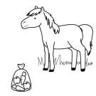 Caballo: dibujo para colorear e imprimir