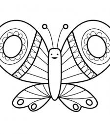 Mariposa de colores: dibujo para colorear e imprimir
