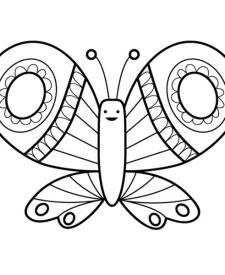 Mariposa de colores: dibujo para colorear e imprimir