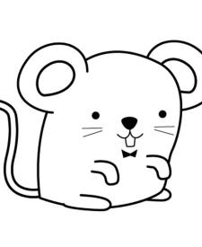 Ratoncito: dibujo para colorear e imprimir