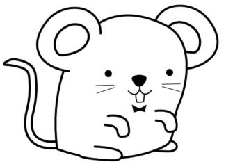 Ratoncito: dibujo para colorear e imprimir