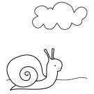 Caracol feliz: dibujo para colorear e imprimir