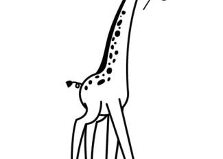 Jirafa: dibujo para colorear e imprimir