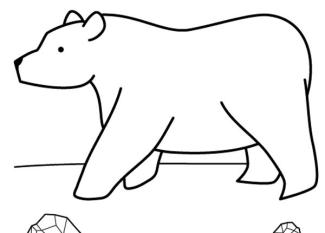 Oso en la montaña: dibujo para colorear e imprimir
