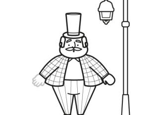 Señor despistado: dibujo para colorear e imprimir