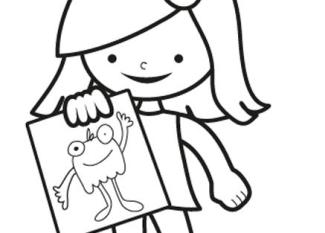 El amigo invisible: dibujo para colorear e imprimir