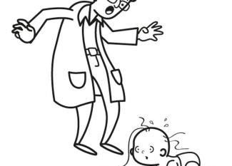 Científico despistado: dibujo para colorear e imprmir