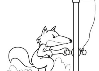 Lobo feroz: dibujo para colorear e imprimir
