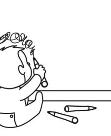 Bebé pintor: dibujo para colorear e imprimir