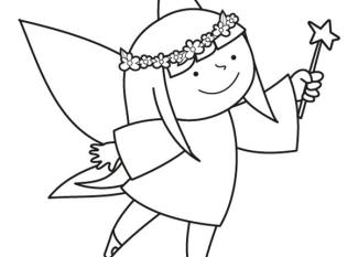 Hada infantil: dibujo para colorear e imprimir