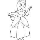 Princesa feliz: dibujo para colorear e imprimir