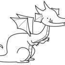 Dragón: dibujo para colorear e imprimir