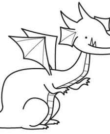 Dragón: dibujo para colorear e imprimir