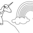 Unicornio: dibujo para colorear e imprimir