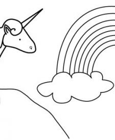 Unicornio: dibujo para colorear e imprimir