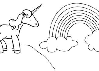 Unicornio: dibujo para colorear e imprimir