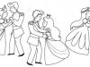 Baile de príncipes: dibujo para colorear e imprimir