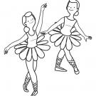 Bailarinas de ballet: dibujo para colorear e imprimir