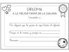 Diploma a la mejor mamá: dibujo para colorear e imprimir