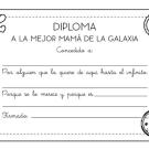 Diploma a la mejor mamá: dibujo para colorear e imprimir