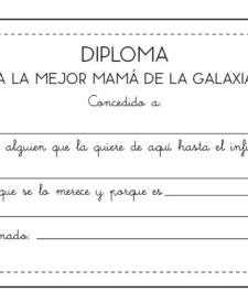 Diploma a la mejor mamá: dibujo para colorear e imprimir