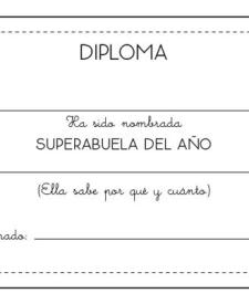 Diploma a la mejor abuela: dibujo para colorear e imprimir