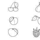 Frutas de verano: dibujo para colorear e imprimir