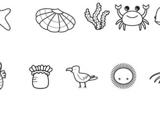 Imágenes de la orilla del mar: dibujo para colorear e imprimir