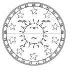 Mandala de mar: dibujo para colorear e imprimir