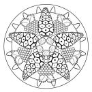 Mandala de otoño: dibujo para colorear e imprimir