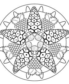 Mandala de otoño: dibujo para colorear e imprimir