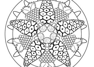 Mandala de otoño: dibujo para colorear e imprimir