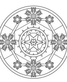 Mandala de invierno: dibujo para colorear e imprimir