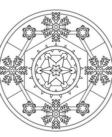 Mandala de invierno: dibujo para colorear e imprimir