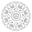 Mandala de primavera: dibujo para colorear e imprimir