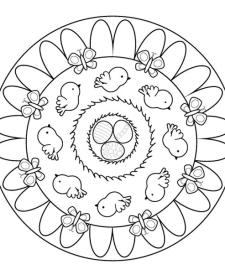 Mandala de primavera: dibujo para colorear e imprimir